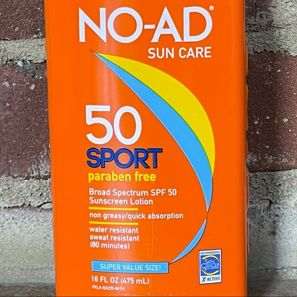 NEW NO-AD SUNCARE 50 Sport Broad Spectrum SPF 50 Sunscreen Lotion Super Size - Picture 3 of 6